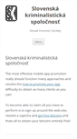 Mobile Screenshot of forensicsociety.sk
